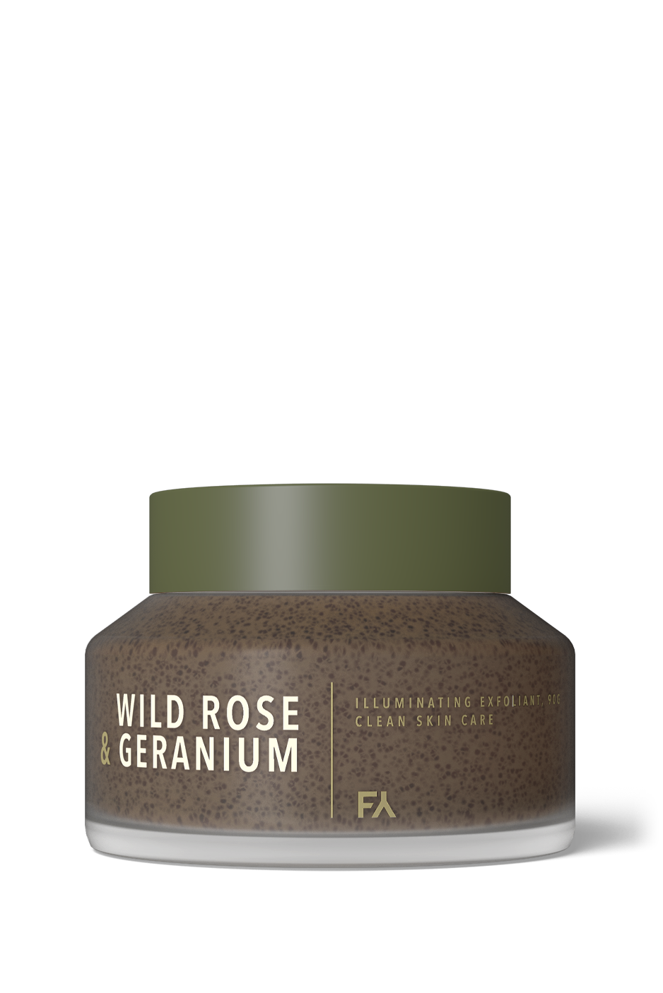 Product picture of the Wild Rose & Geranium Illuminating Exfoliant by Fields of Yarrow on a transparent background