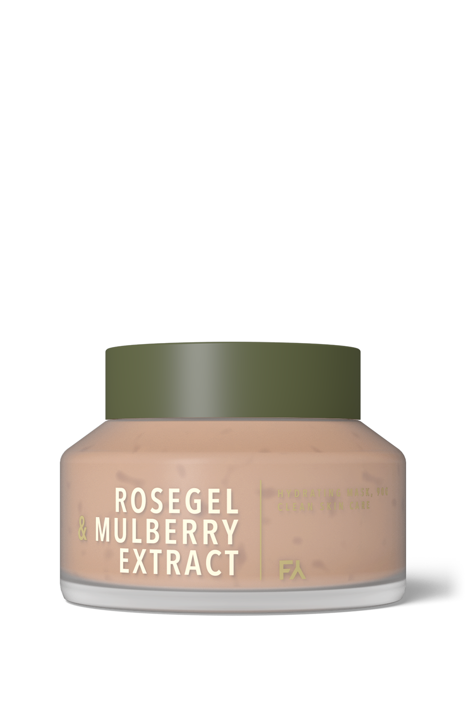 Product picture of the Rosegle & Mulberry Extract hydrating face mask by Fields of Yarrow on a transparent background
